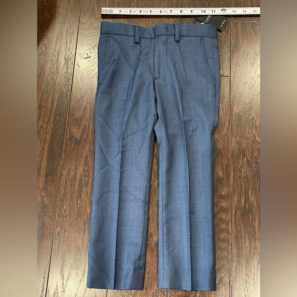 Ralph Lauren Boy blue wool blend suit Dress Pant Size 5 New Holiday Picture